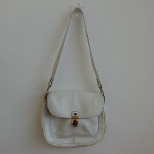 Vintage Bag Womens Leather Crossbody Shoulder Sling Purse White‎ John Romain